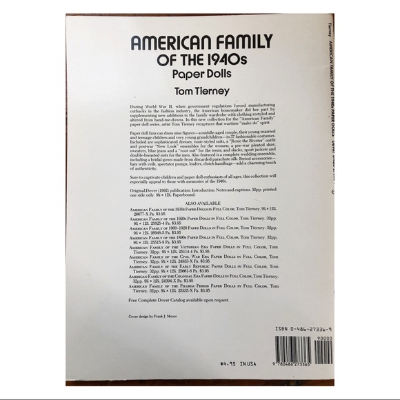 American Family of the 1940s Paper Dolls - Picture 2 of 7